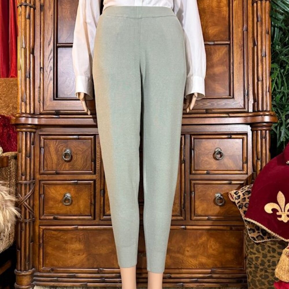 Marla Wynne Sage Green Thick Sweater Knit Jogger